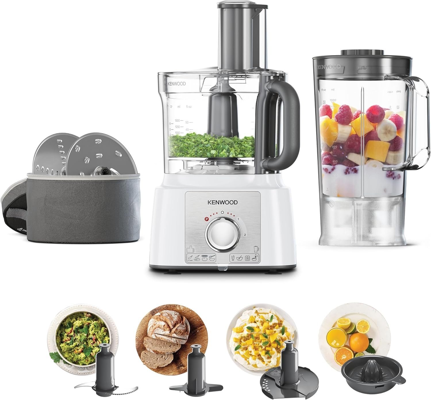 Robot Multifonction 1000W 3L 2 Vitesses Kenwood FDP65.450WH - La Casa d'Algérie Robot Multifonction 1000W 3L 2 Vitesses Kenwood FDP65.450WH – Image 1