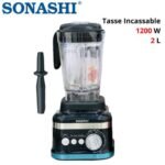 Blender Mixeur Incassable 1200 W 2 L Ice Crush - SB-207 Noir Sonashi - Copy 2