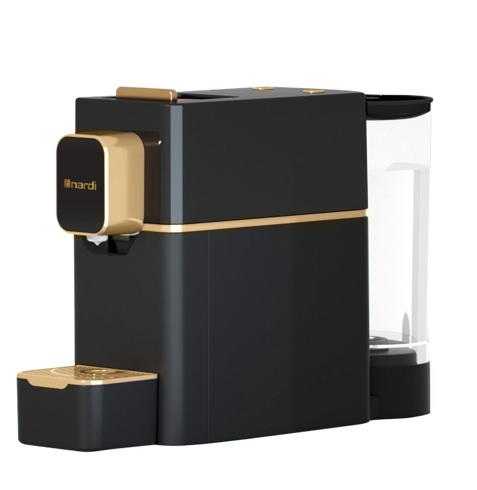 Machine à Café à Capsules 19 bar-1400W NARDI Noir-doré - La Casa d'Algérie Machine à Café à Capsules 19 bar-1400W NARDI Noir-doré – Image 1