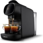 Machine à Café à Capsules, Piano Noir et gris , Reconnaissance des Capsules Doubles Philips L'Or Barista Sublime LM9012/60