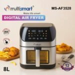 Friteuse inox Sans Huile 8L 1800W Numérique Avec Fenêtre Visible Multismart MS-AF3528