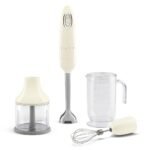 Mixeur plongeant Multifonctions avec accessoires 700W Crème SMEG HBF03CREU