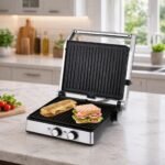 Panineuse inox XL 2000W Ouverture De 90° Et 180° KitchenLab KT-SM-002