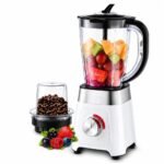 Blender en plastique 2 en 1 - 1.5L 500W PlanetSat PBL-1925 Blanc - Copy 2