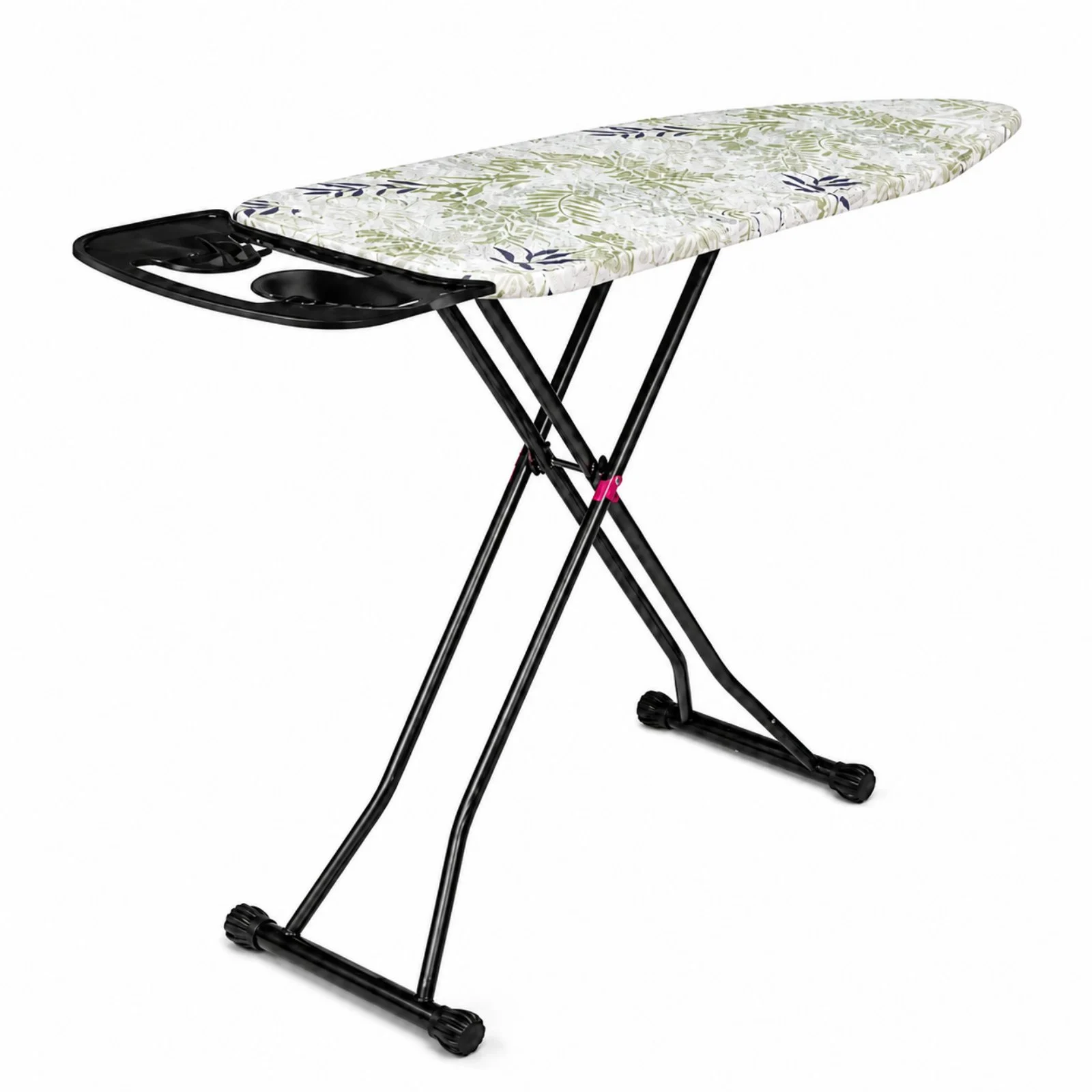 Table à repasser 40x120 CM pliante avec des pieds et une housse à motifs et un support pour fer à repasser Perilla Made in Turkey Noir - La Casa d'Algérie Table à repasser 40x120 CM pliante avec des pieds et une housse à motifs et un support pour fer à repasser Perilla Made in Turkey Noir – Image 1