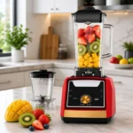 Blender 2 en 1 - 02L 4500W 06 Lames Brendmann BR-104 Rouge