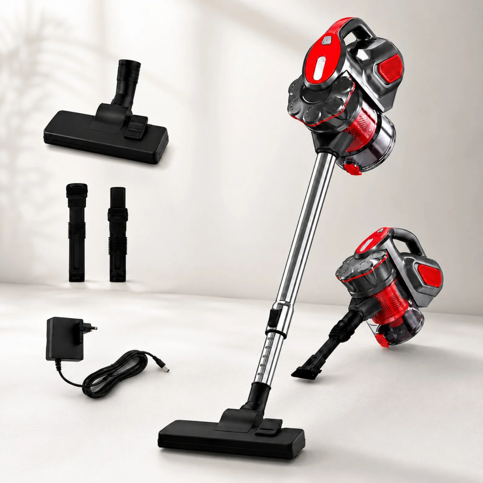 Aspirateur balai 2 en1 - 600 W Cobra AS-B22 Rouge - La Casa d'Algérie Aspirateur balai 2 en1 - 600 W Cobra AS-B22 Rouge – Image 1
