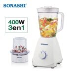 Blender Électrique 2en1 400W Avec 4 Vitesses Blanc SONASHI SB-161 - Copy 2