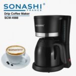 Cafetière Électrique avec Thermos 1L - 8-10 Tasses 800W 1.2L Avec Filtre Lavable Sonashi SCM-4988