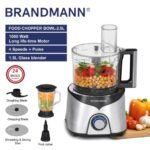 Robot inox Multifonctions 1000W - Hachoir 2.5L + Blender En verre 1.5 L Brandmann BR-FP2605 - Copy 2