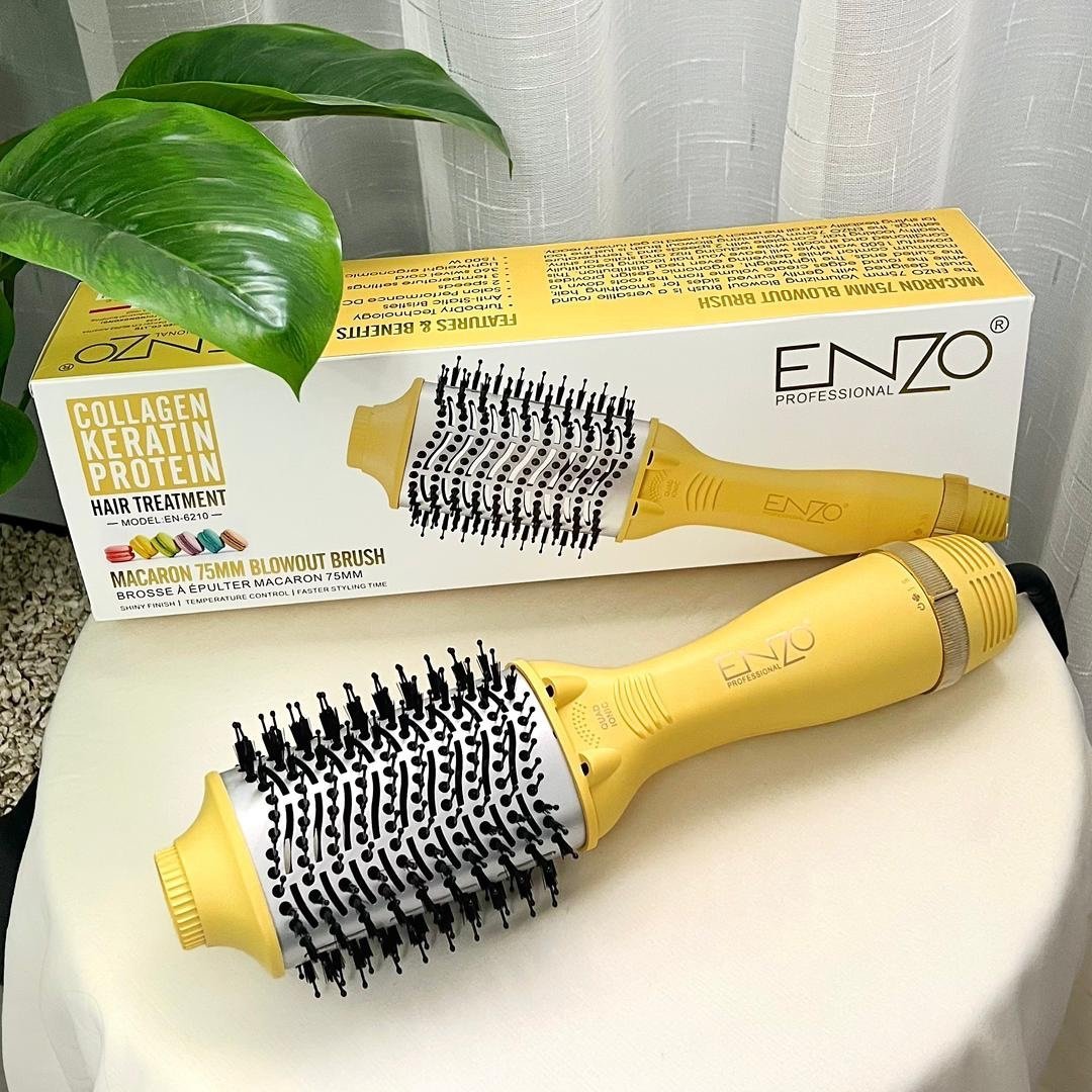 Brosse soufflante Professional 1500W ENZO Original EN-6210 Jaune - La Casa d'Algérie Brosse soufflante Professional 1500W ENZO Original EN-6210 Jaune – Image 1
