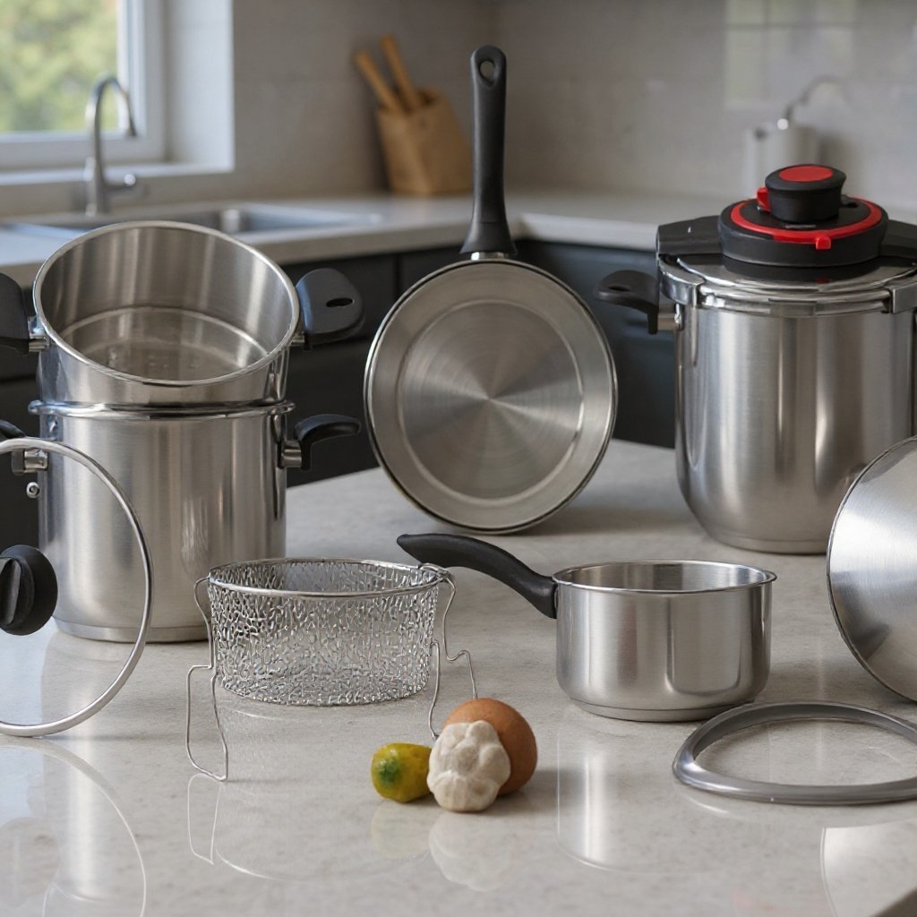 Cocotte 10 Pcs Bonera 6L + 8L En Inox 18/10 Noir Bonera Made in Turkey - La Casa d'Algérie Cocotte 10 Pcs Bonera 6L + 8L En Inox 18/10 Noir Bonera Made in Turkey – Image 1