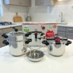 Cocotte minute clipso 8 Pcs 5+7L avec minuterie en Inox 18/10 Unipro Original UP-CM5+7M Qualité 1er Choix